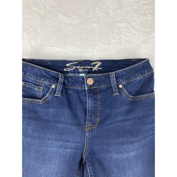 Seven 7 Bermuda Womens Medium‎ Wash Jean Shorts size 6 - Picture 2 of 16